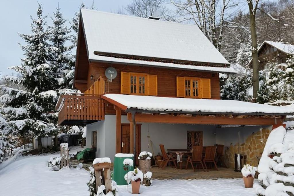 Ferienhaus Sonnenblick Entspannung Mit Sauna Kamin Und Balkon Sonneberg Exteriör bild